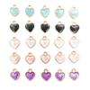 White Heart-Shaped Alloy Pendant for DIY Jewelry Accessories