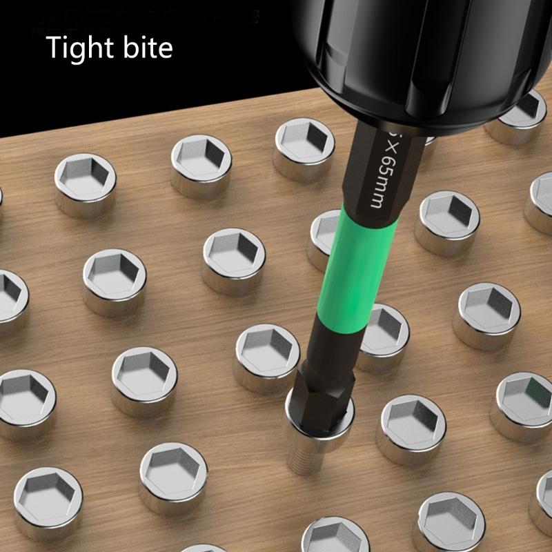 Ударопрочная магнитная вставка-бита с высоким крутящим моментом, шестигранная силовая бита, легированная сталь, сменная бита для электрической отвертки