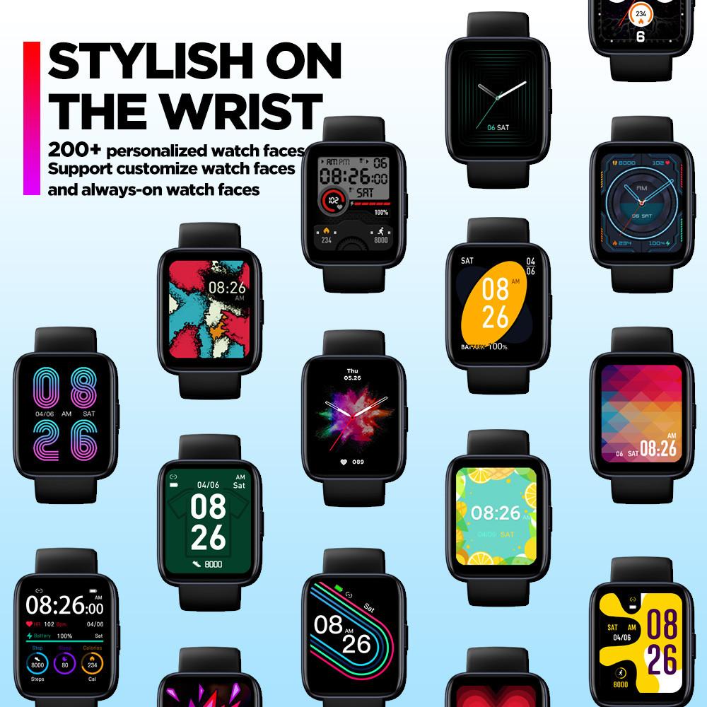 Zeblaze Умные часы Beyond 2 с GPS, 1,78-дюймовый AMOLED-дисплей, встроенный GPS, 24-часовой монитор здоровья, 200+ циферблат, умные мужские часы