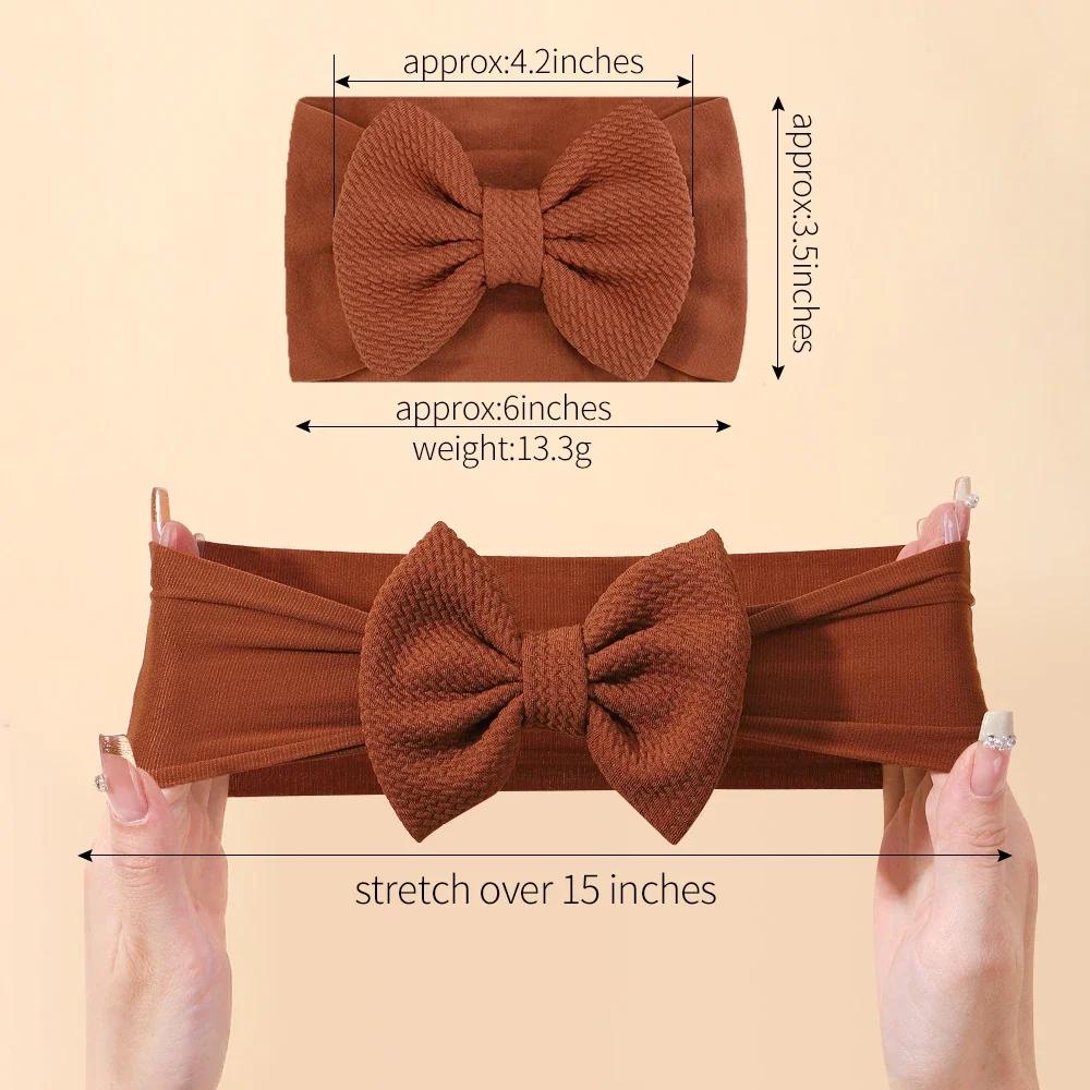 1 шт. Повязка на голову нейлон для младенцев и малышей эластичная резинка для волос для новорожденной девочки принцесса бантик милые детские аксессуары для волос