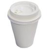 Insulated Embossed Paper Cups, White Stripe, 340ml, Pack of 50, SMP-340E-2, AMZ340EMJ