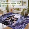 Crystal Velvet Square Rug Custom Nameaespa Pattern Non Slip Home Floor Decor Rug