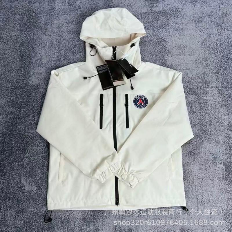 Men Women Waterproof Windproof Cycling Jacket Breathable Training Outerwear Football Soccer Fans Brazil Team Style