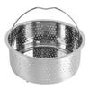 Stainless Steel Steam Basket with Handle Sugar Removal Rice Cooker Insert Steaming Rack for Food
