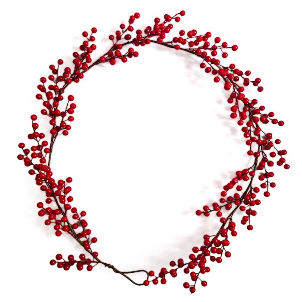Красная Ягода Красные Ягоды Лоза DIY Аксессуары Искусственные Растения Высококачественный Подвесной Венок Фестиваль