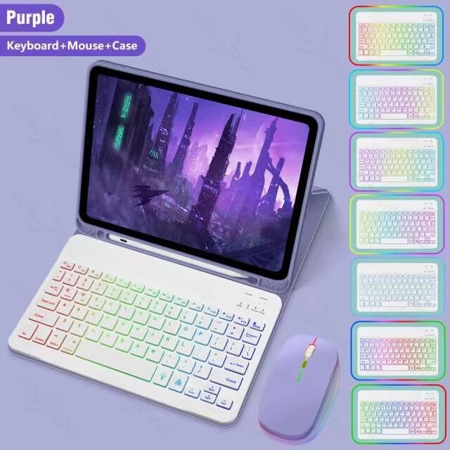 Совместимый чехол-клавиатура Bluetooth для Lenovo Tab IdeaTab 11 TB336ZU с трехцветной подсветкой
