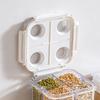3L Cereal Dispenser Four-Compartment Sealed Container Moisture-Proof Stacked Snack Coffee Grain Storage Box Organizer Kitchen