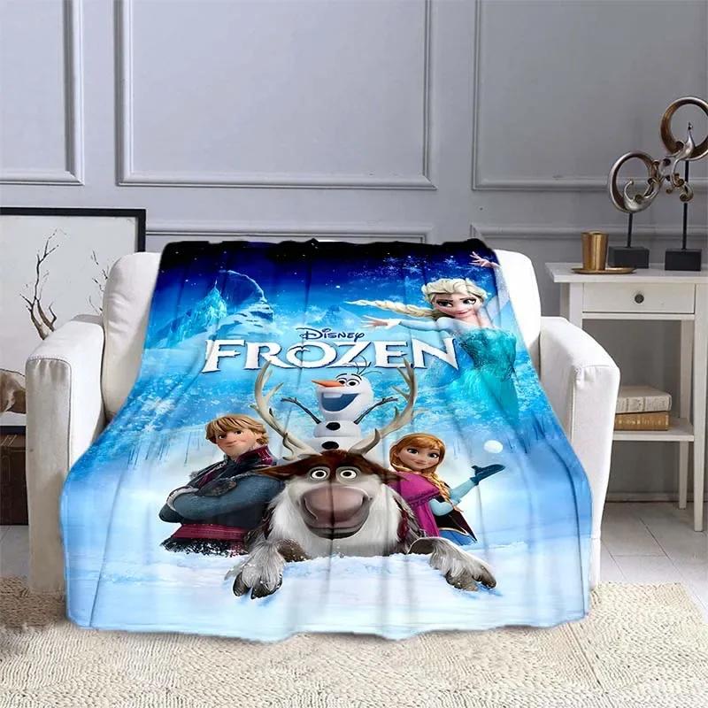 Одеяло Disney Frozen Эльза Принцесса для дивана размера кинг-сайз, милый мягкий фланелевый плед, пушистое одеяло для кровати, одеяло для новорожденных, зимнее одеяло, подарок