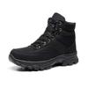 Новые зимние мужские высокие теплые хлопковые ботинки с набивным толстым протектором и нескользящей мягкой подошвой