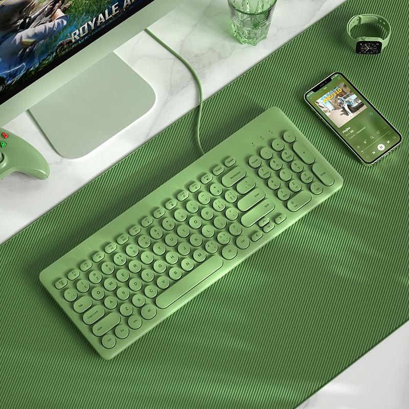 BOW Hangshi K221 USB Проводная клавиатура для девочек - Для настольного компьютера и ноутбука