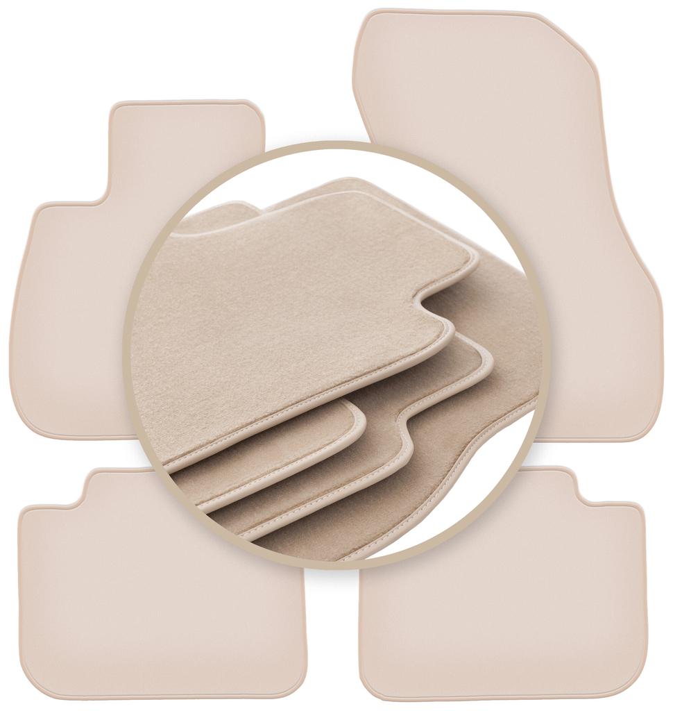 PREMIUM beige floor mats for: BMW X1 F48 SUV 2015-2019