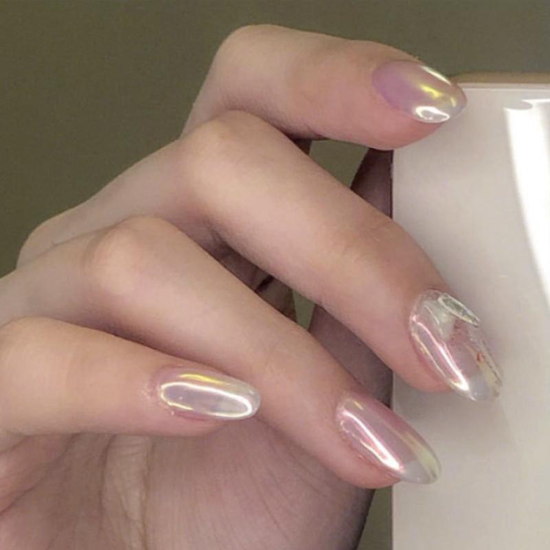 Beauty Nail Ice Прозрачный голый цветной порошок Aurora Powder Nail Fantasy Mermaid Mirror Flour Magic Mirror Powder