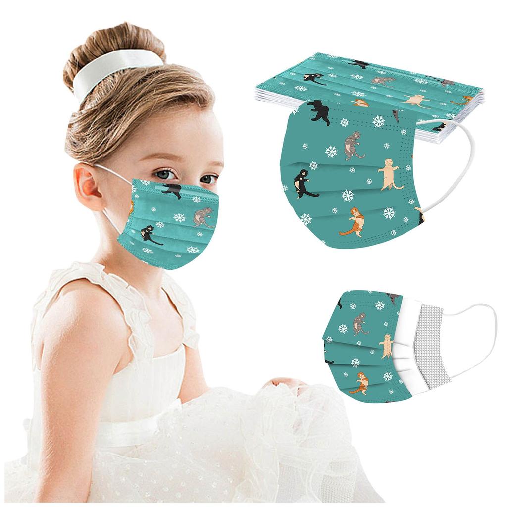 Kids Cat Mask Disposable Face Mask Industrial 3Ply Ear Loop 50PCS Mask