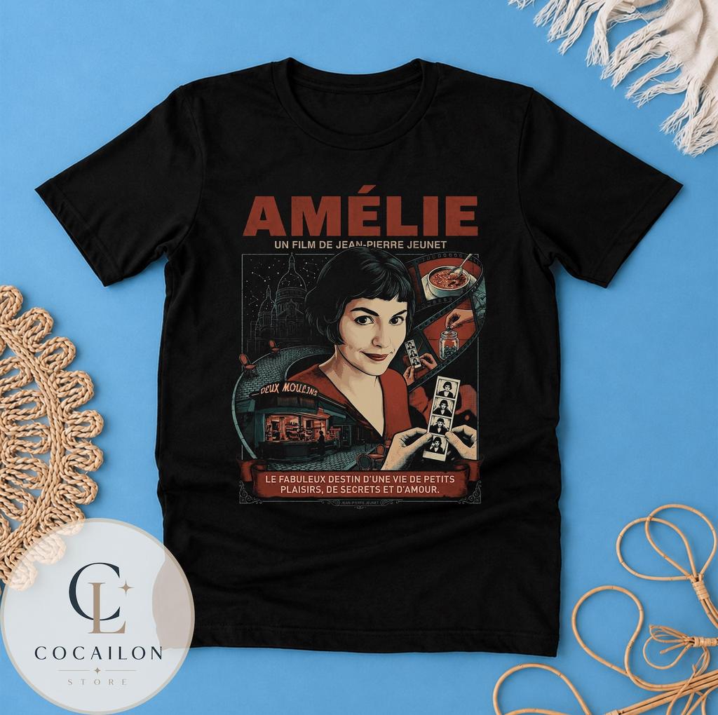 Amelie French Movie Tee, Audrey Tautou Graphic T Shirt, Paris Cinema Lover Gift T-shirt