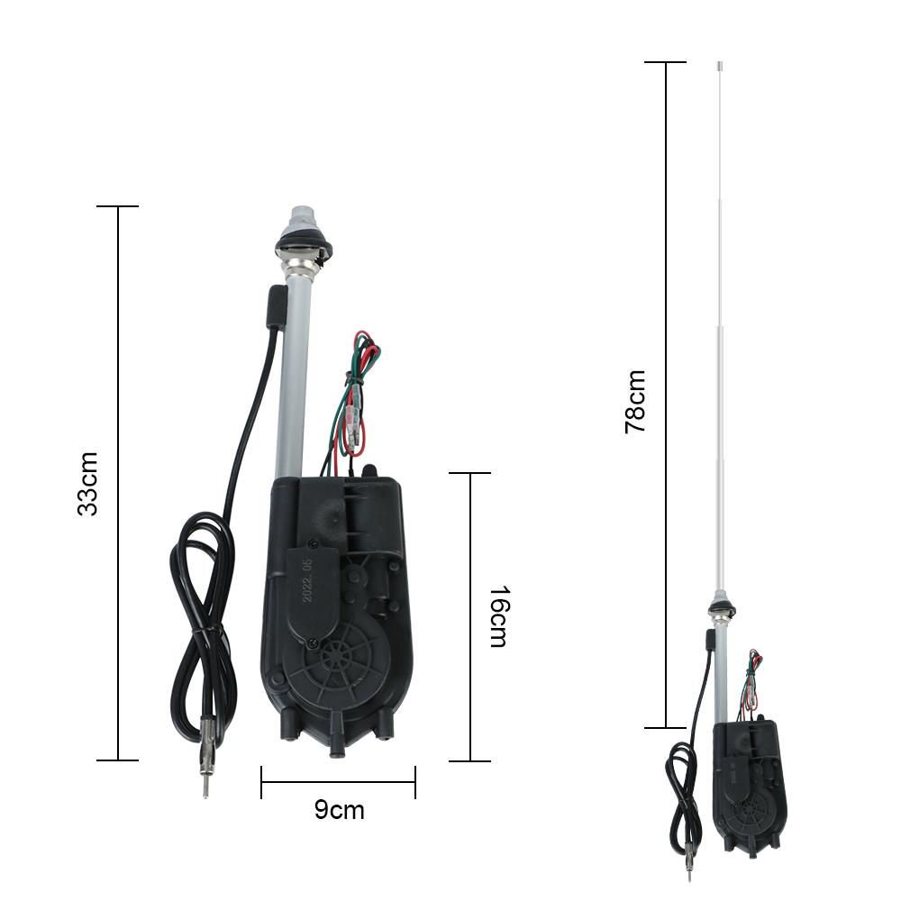 Наружные автомобильные антенны 12 В для автомобиля внедорожника AM FM радио Электрическая антенна с электроприводом Монтажный комплект Автоматическая телескопическая антенна Водонепроницаемая