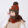 3 Pieces Women's Knitted Hat Scarf Caps Neck Warmer Winter Hat Ladies Girls Skullies Beanies Capst