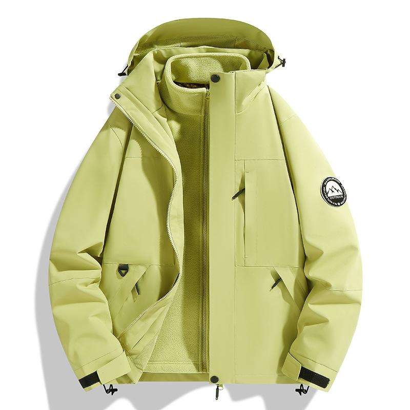 Direct sales autumn and winter outdoor jacket men and women three-in-one removable liner couple jacket group buying