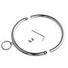 Metal Male Female Lockable Slave Neck Collar Hex Wrench Restraint Bondage Locking Choker O-Rings Chain Leader BDSM Couple BDSM
