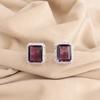 Amethyst Gemstone 925 Solid Silver Jewelry Push Back Zircon Studs 0.57" For Her CZE-6-3
