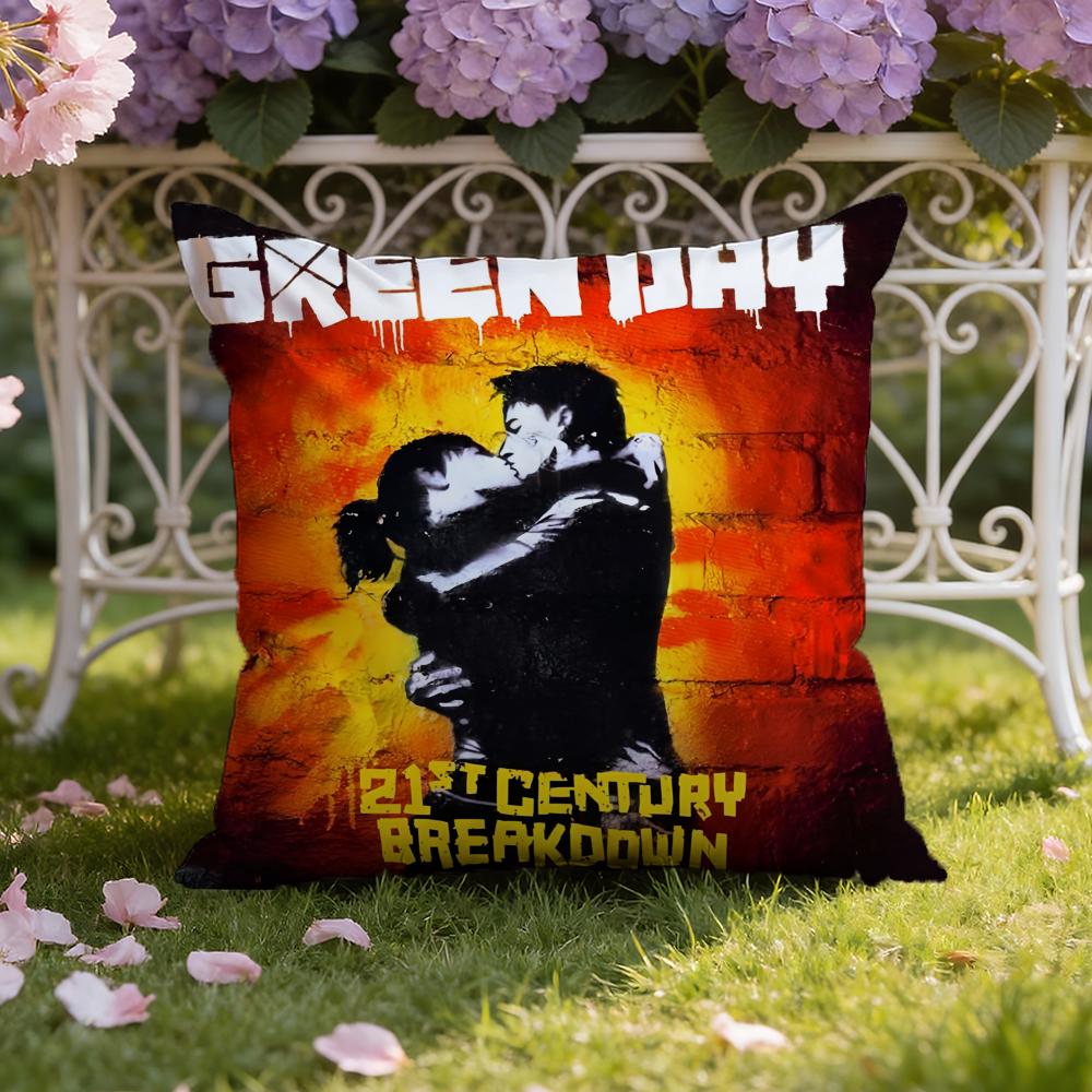 Чехол на подушку D-Green Day Band для дома и автомобиля, двойного назначения: Двусторонняя конструкция для максимального комфорта