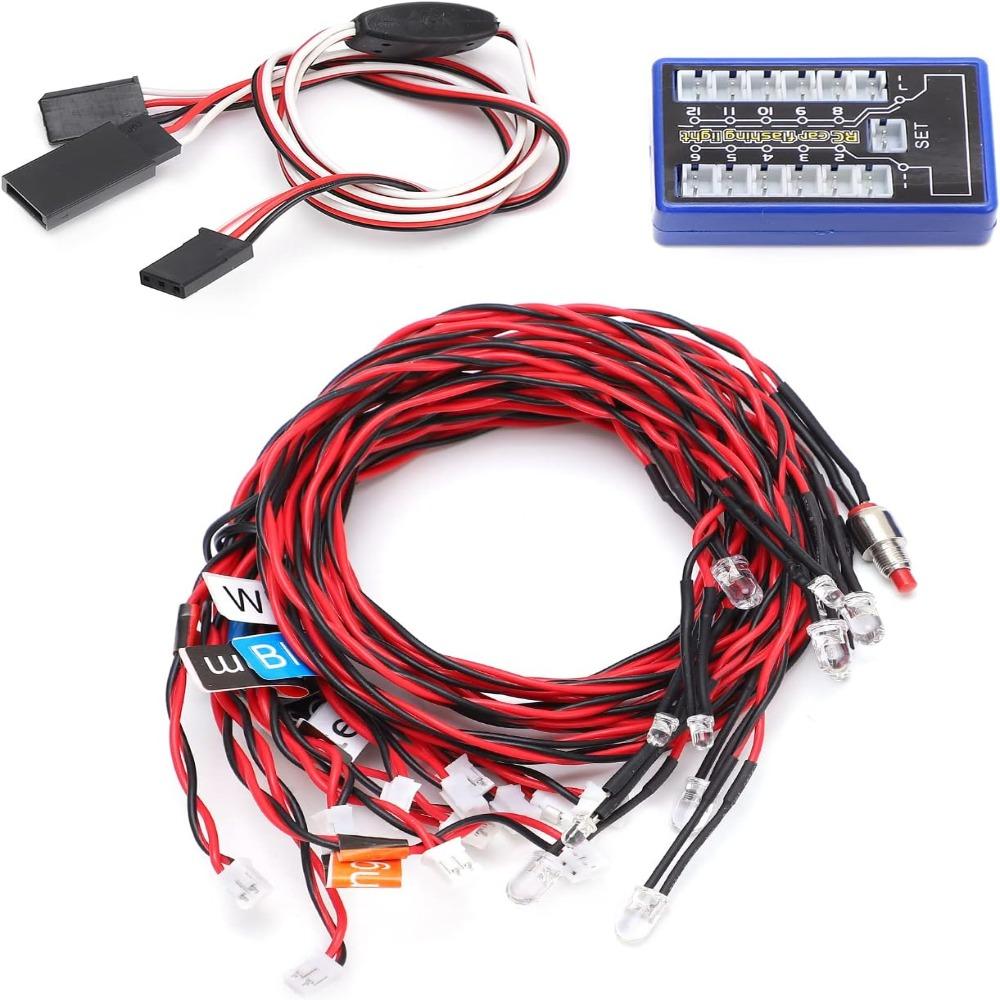 5 Operation Modes RC Truck Led Lights 4.8-6V DC Flashing Light System  for 1/10 1/8 RC Truck