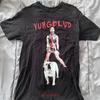 Vtg Style Yungblud Strawberry Lipstick Short Sleeve Black Shirt Kv41005 Vintage Fashion Graphic Top For Everyday Wear