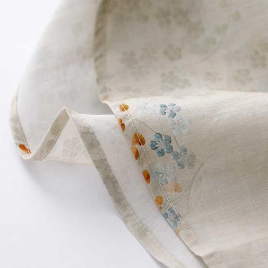 Vintage Floral Print Midi Cheongsam Qipao Dress for Women Loose Short Sleeve Chinese Style Dress with Pockets for Wedding