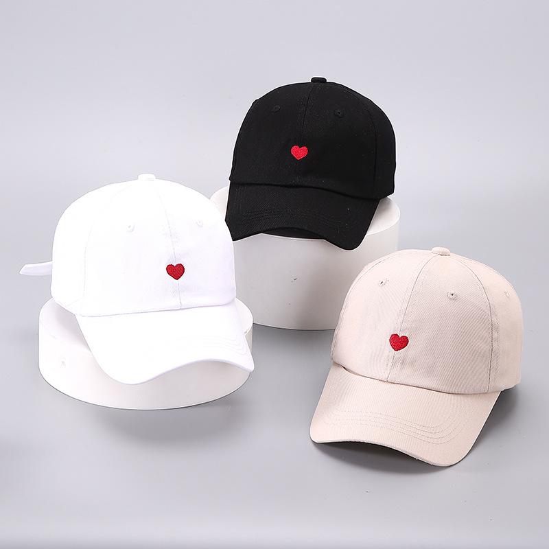 Cross Border Amazon Embroidered Little Love Baseball Hat Simple and Fresh Outdoor Leisure Duck Tongue Hat Factory, Adjustable