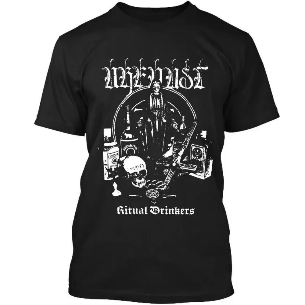 S-5XL мужская одежда свободного покроя harajuku с рисунком лето Limited NWT Urfaust Ritual Drinkers Netherlands Black Metal Retro футболка