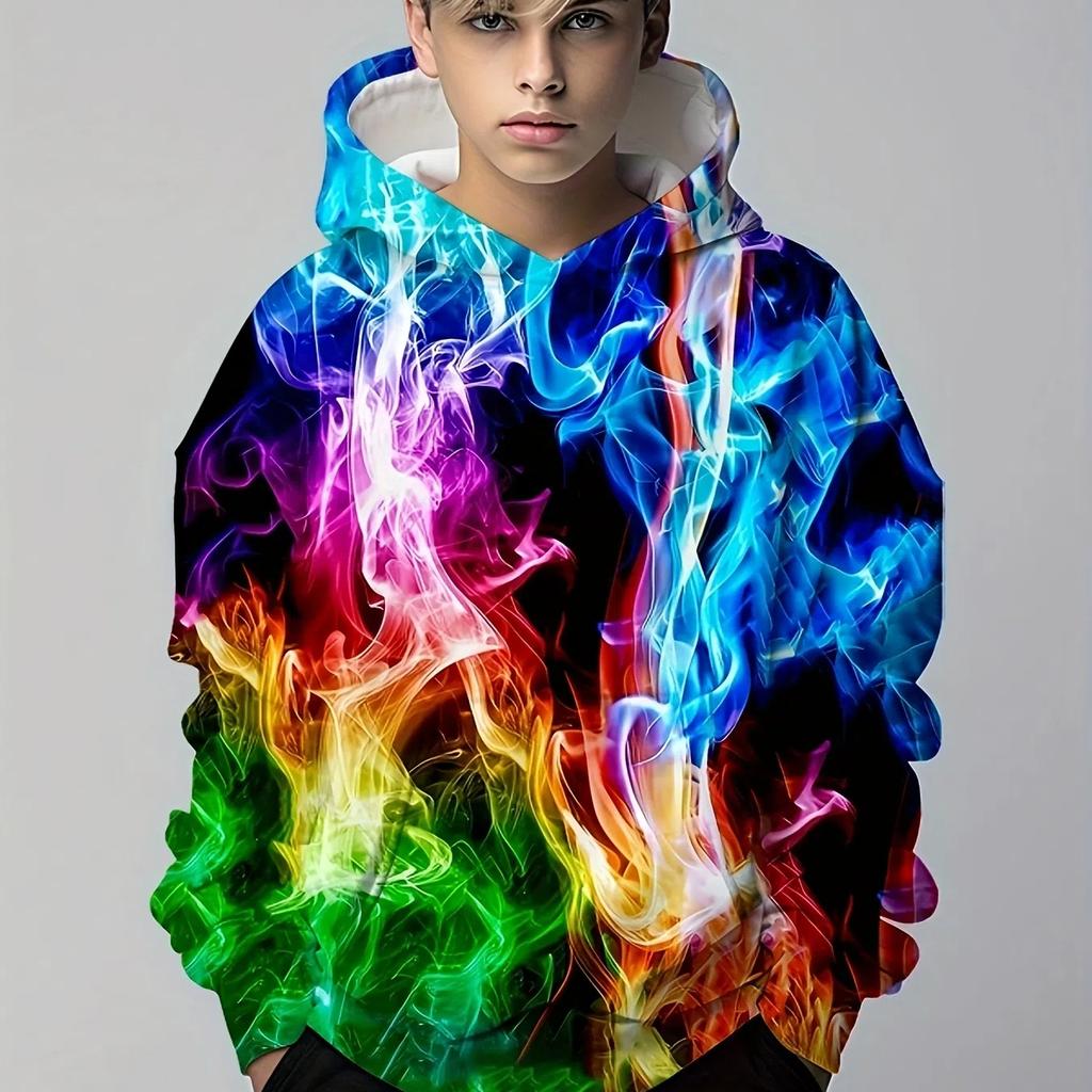 Свитшот с рисунком русалки для девочек, длинный рукав, модная симпатичная толстовка с капюшоном, топы для детей, осенне-зимняя одежда, подарки