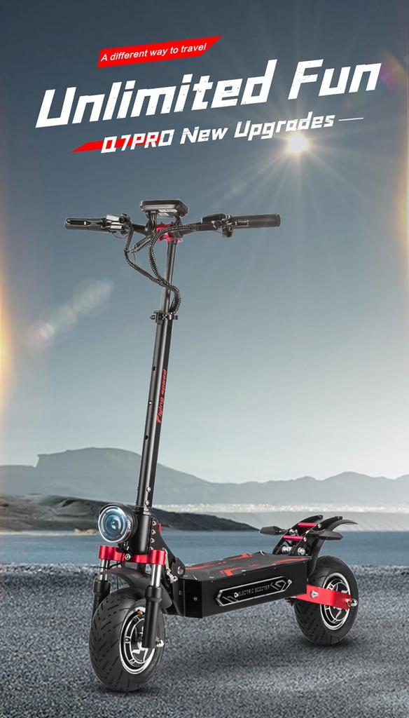 BOYUEDA Q7 Pro Max Electric Scooter, 1600W*2 Motor, 52V 28AH Battery, 10-inch Tire, 70km/h Max Speed