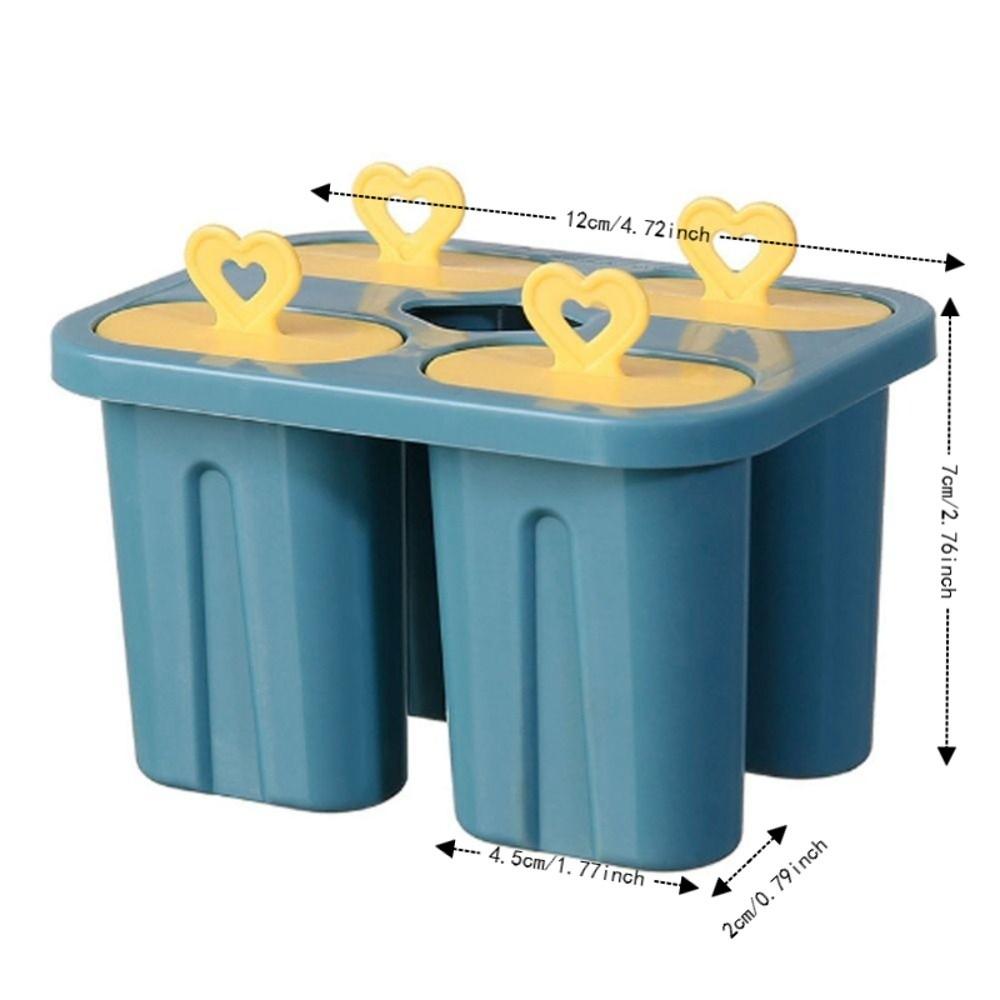 Blue Yellow Ice Cream Mold PP Ice Lolly Mold Durable Popsicle Mold  Homemade Treats