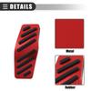 Motoforti Brake and Accelerator Pedal Covers for Chevy Cruze 2009-2020, Metal, Black and Red, 1 Set