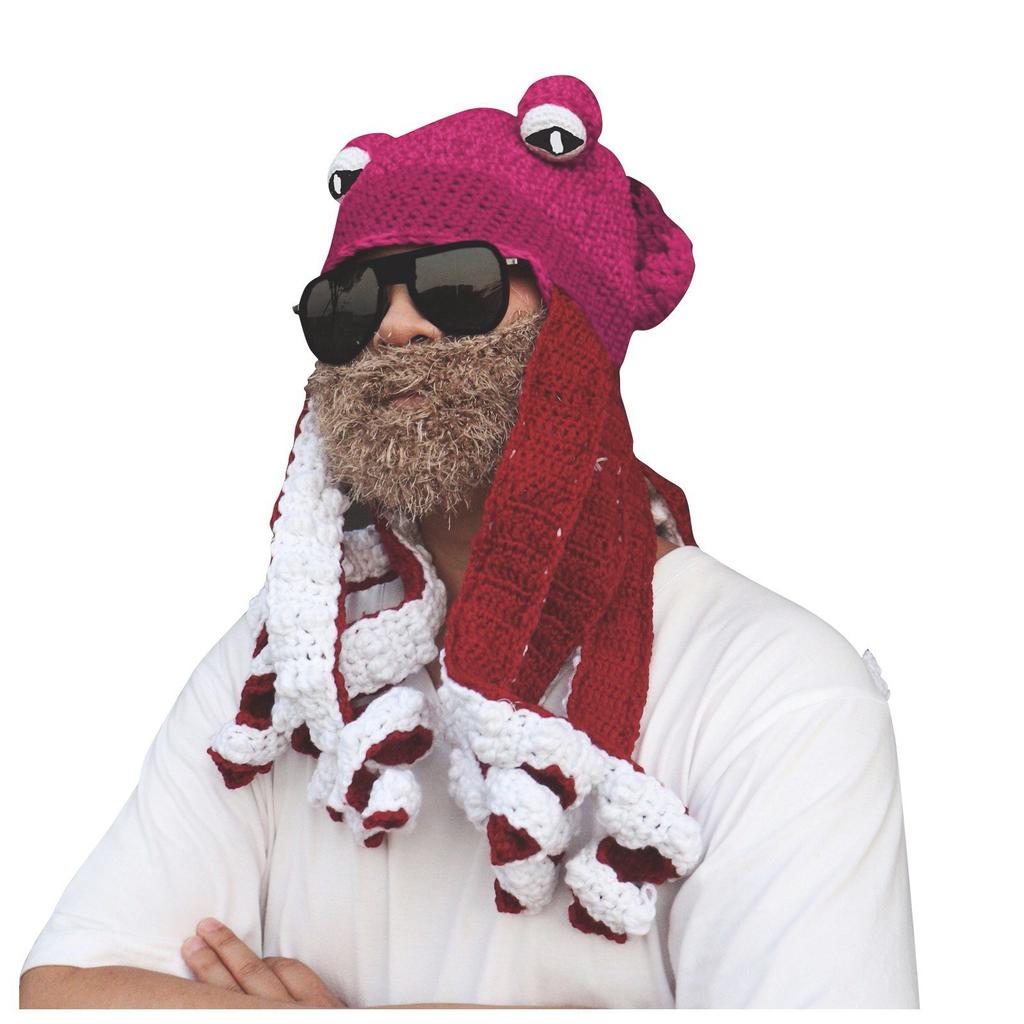 Вечерние хитрые забавные головные уборы Вязаные крючком шерстяные шляпы с цветными блоками