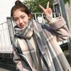 New Scarf Women's Winter Japanese and Korean Style All-match Plaid Warm Thickened Couple Scarf Student Shawl