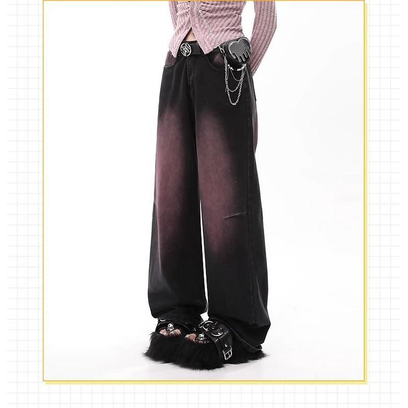 Модные американские джинсы бренда High Street, женские, весна-лето и осень, ретро-дизайн, прямые брюки, драпированные, подходящие друг к другу брюки