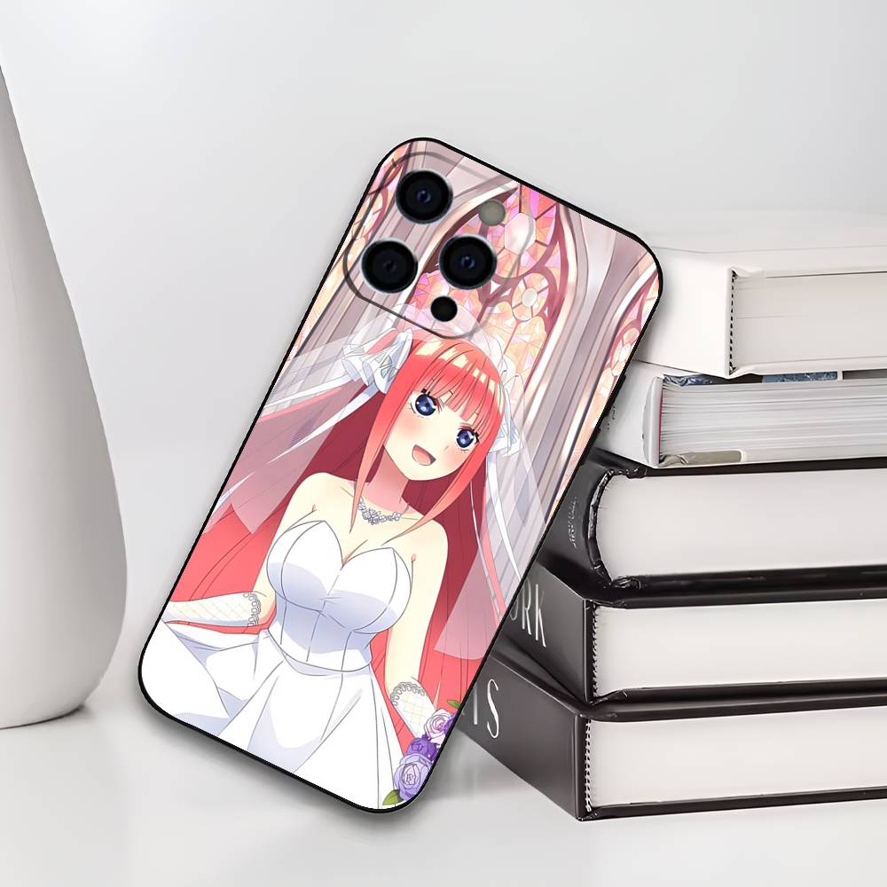 Чехол для телефона с персонажем Аниме N-Нино Н-Накано Для iPhone 17,16,15,14,13,12,11 Plus,Pro Max,XS,Мягкий силиконовый черный чехол