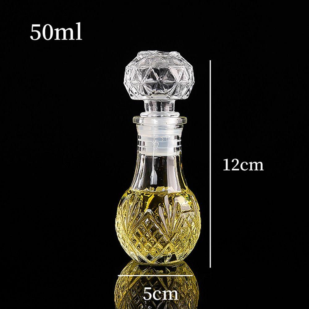 1Pcs Spirit Alcohol Liquor Wine Bottle Transparent Glass Bottle Mini Whiskey Decanter