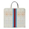 Gucci handbag Double G logo magnetic snap closure, canvas and leather, canvas bag, tote bag, shopping bag, handbag, children's version, white gray