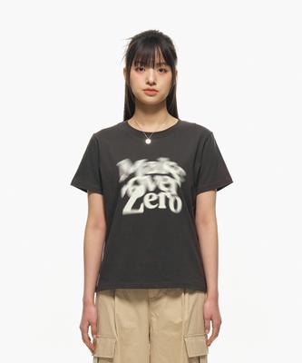 MOZMOZ Футболка с коротким рукавом Regular Fit, эффект размытия, квадратная, цвет угольный