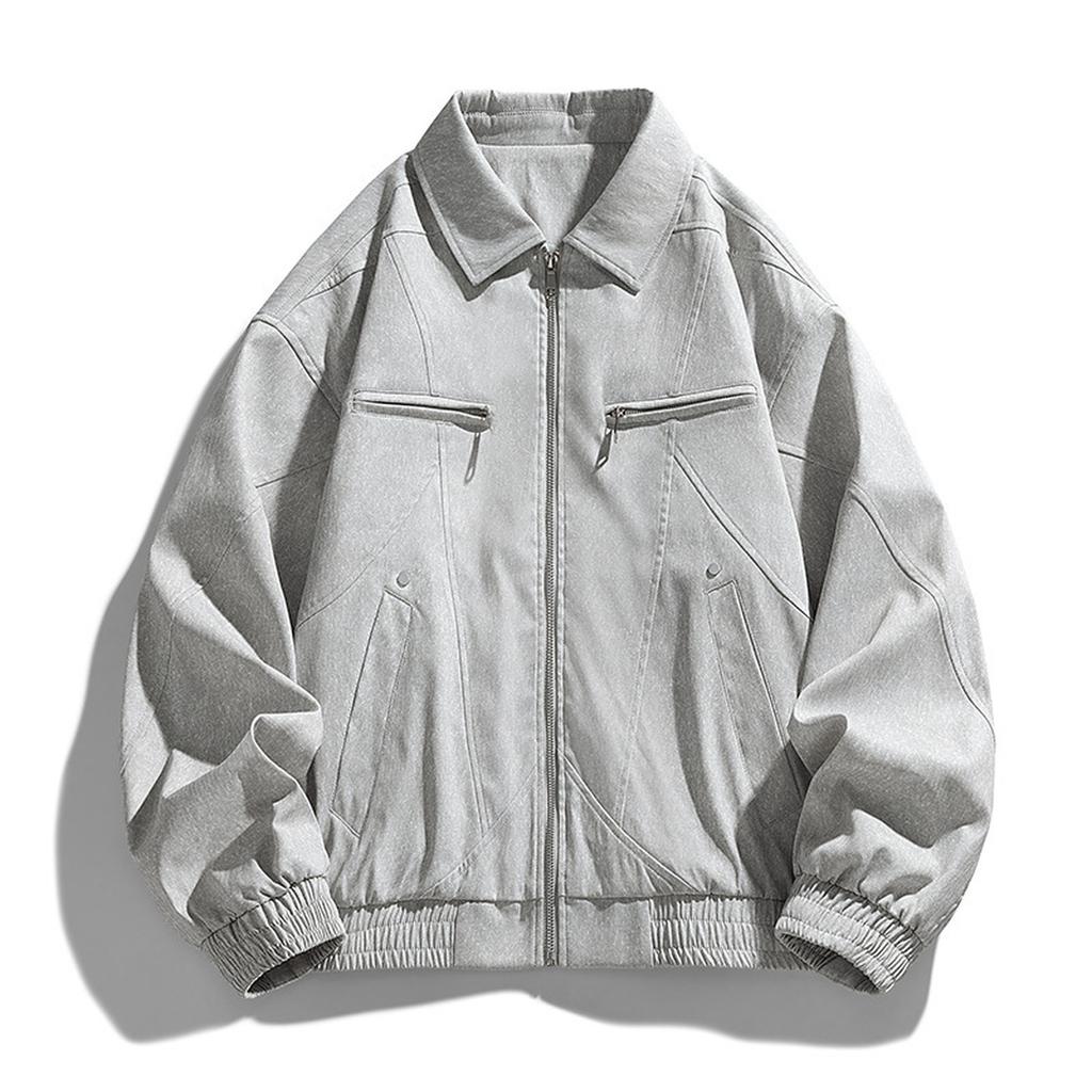 Men's High Sense Of Everything With Solid Color Jacket Trend Casual Lapel Coat Plus Size Loose Plus Size Top