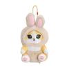 Adorable Plush Bunny Cat Toy For Girls Easter Gift Soft Short Plush Pp Cotton