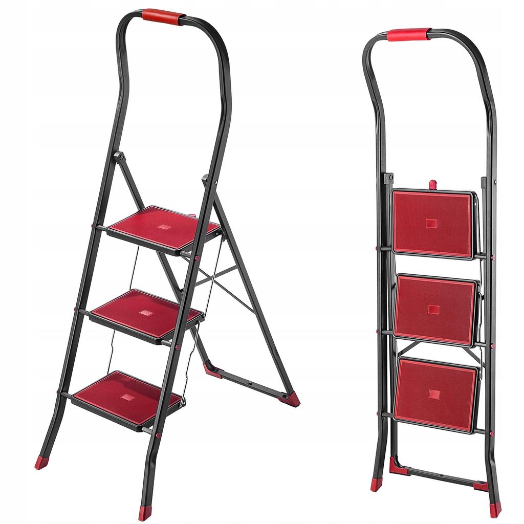 KADAX Drabina Drabinka Domowa Stalowa Składana mocna 150kg