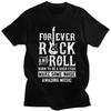 Мужская футболка на заказ 'Forever Rock And Roll' 100% Хлопок Футболки Метал Гитара Любитель Музыки Футболка Приталенный Крой Одежда