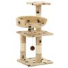 VidaXL Cat Tree and Sisal Scratching Posts 65 Cm Beige Paw Print