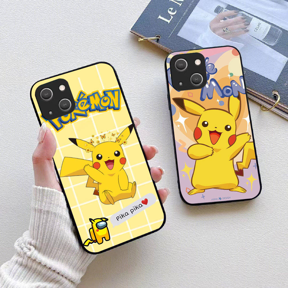 Мягкий чехол KK-44 Pikachu для Xiaomi Poco F5 F6 M6 X3 X6 Redmi 10A 10C 12C 13C 9A 9C 9T A3 A3X Note 8 9 10 11 12 13 C65 C50 C51 C55 Pro Plus 4G 5G