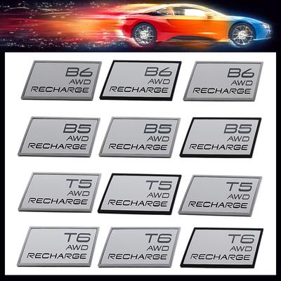 3D Премиум B6 B5 T5 T6 T8 AWD RECHARGE для автомобиля Крыло багажник Задний капот Декаль Эмблема Значок Наклейка
