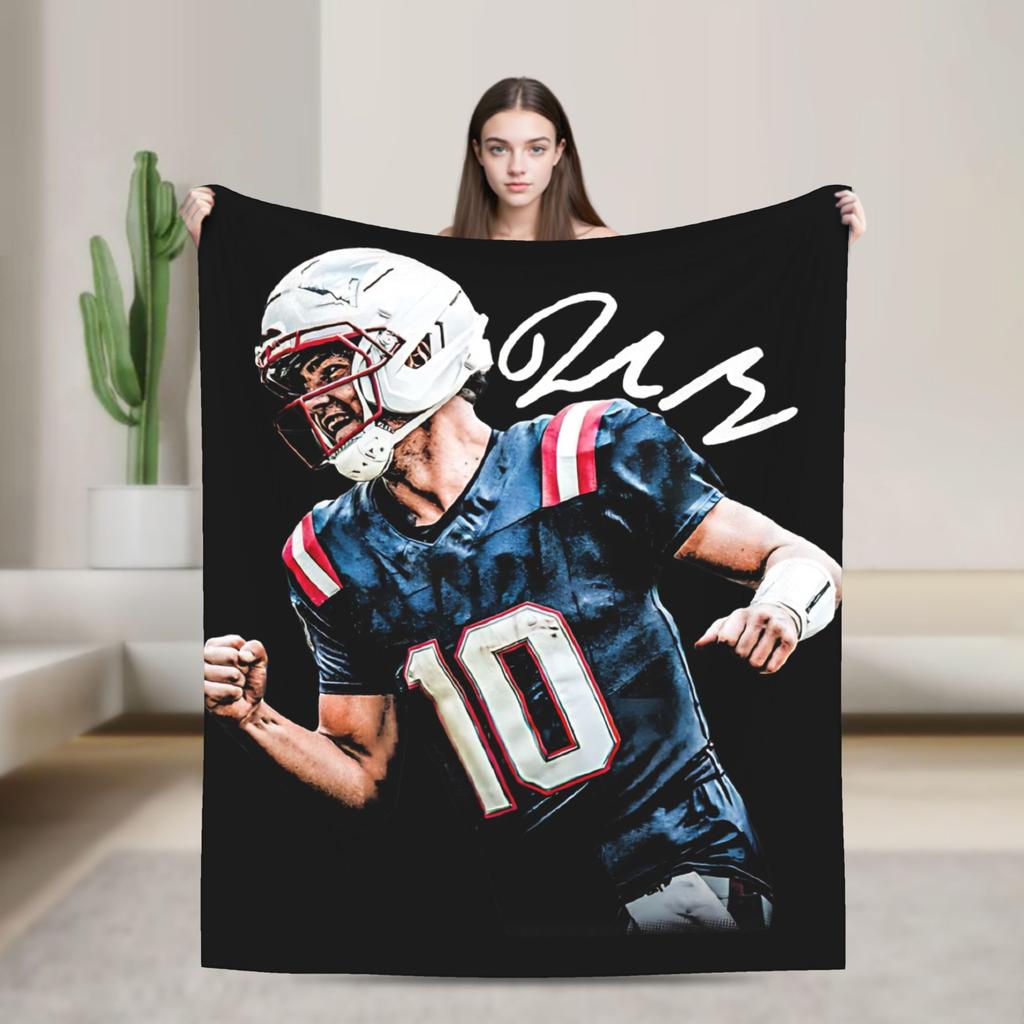 Drakes Mayes Football Knitted Blankets Fleece Super Soft Throw Blankets for Bed Bed Rug