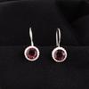 Rhodolite Gemstone 925 Sterling Silver Jewelry Handcrafted Dangle Earrings 0.93" EE-177-7