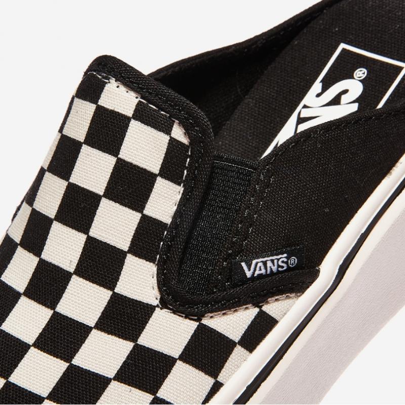 Vans Sleep On Mule Hover Black White Checkerboard V98 Mule Hover Blk Wht Chk